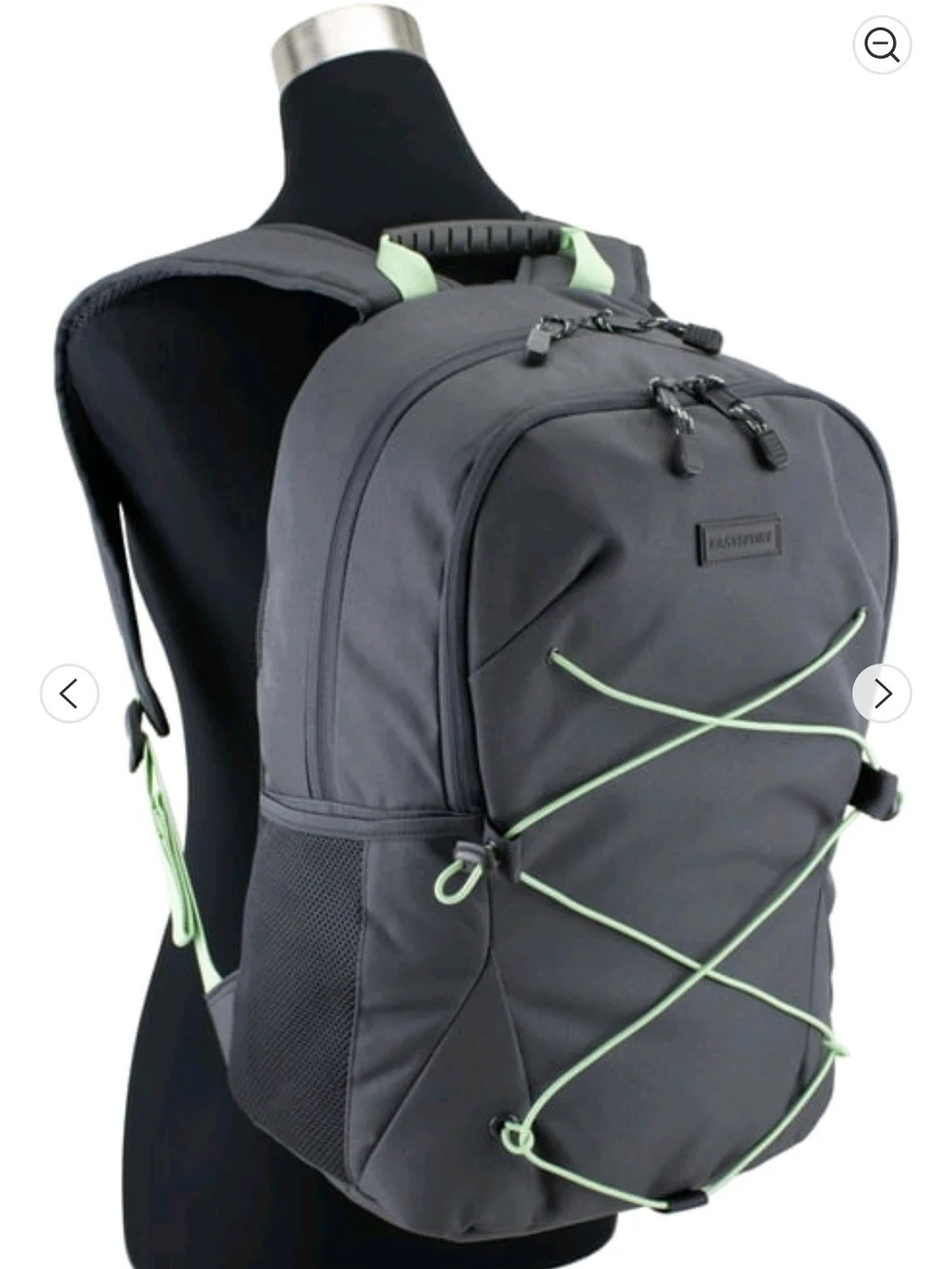 Gray Backpack Phone & Accessory Organizer with Lime Accent -